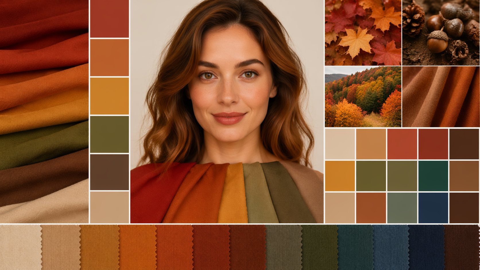 Dreamina-Farbanalysetest: Warme Herbstfarbtafel