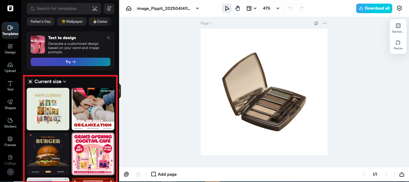 Eye-catching product visual creation
