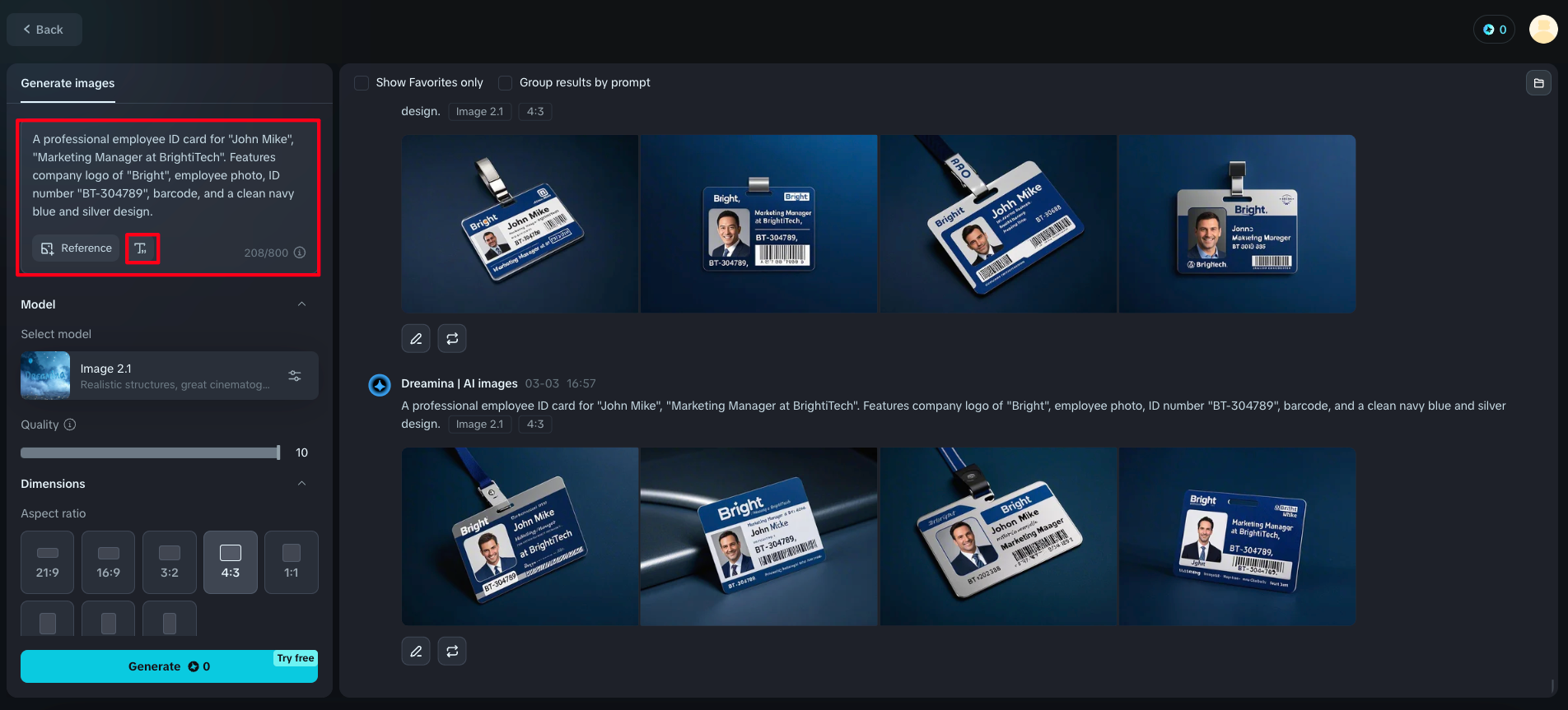 staff card design