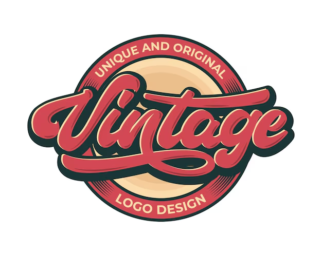 Vintage branding logo with retro style