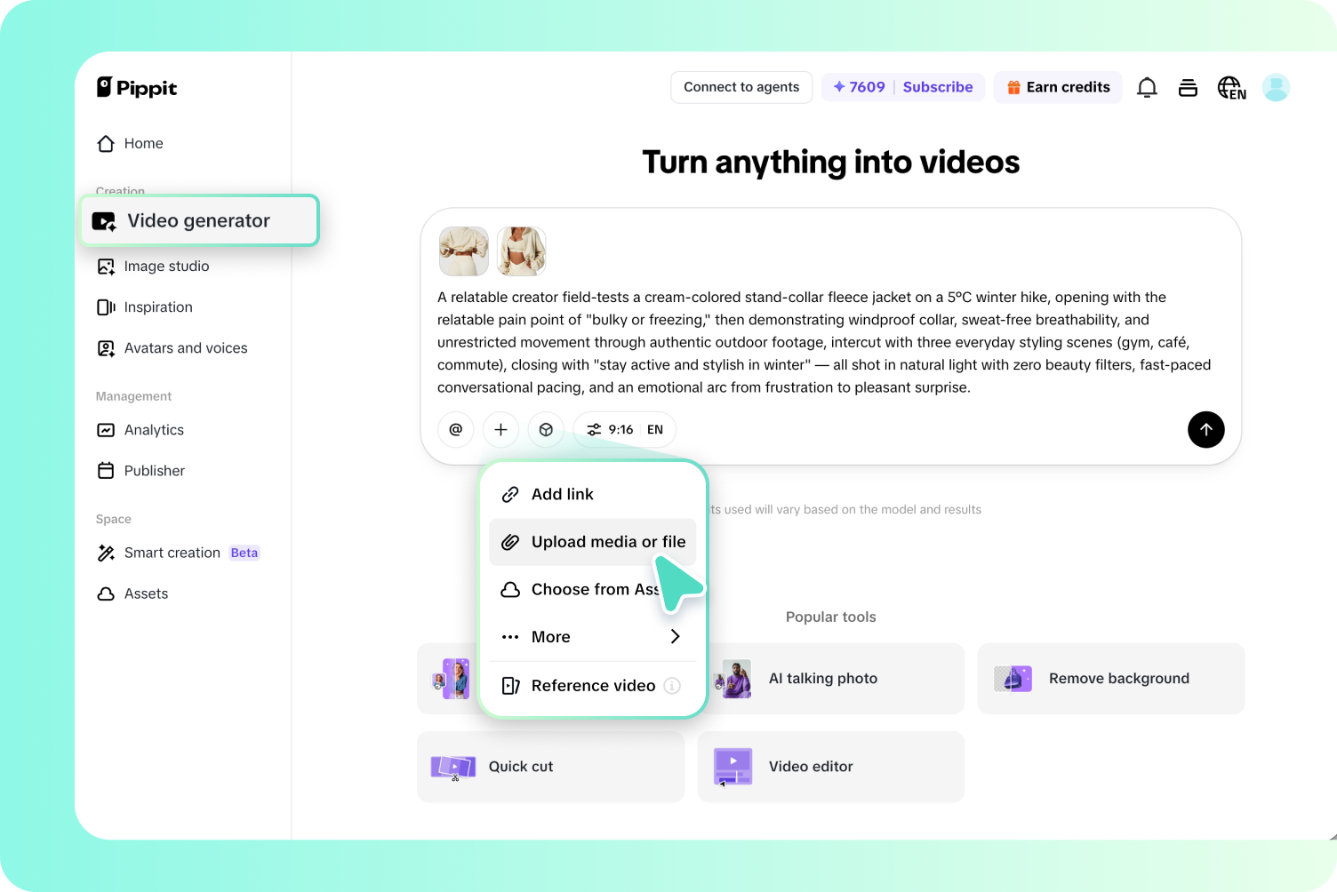 Step 1: Start from Video Generator
