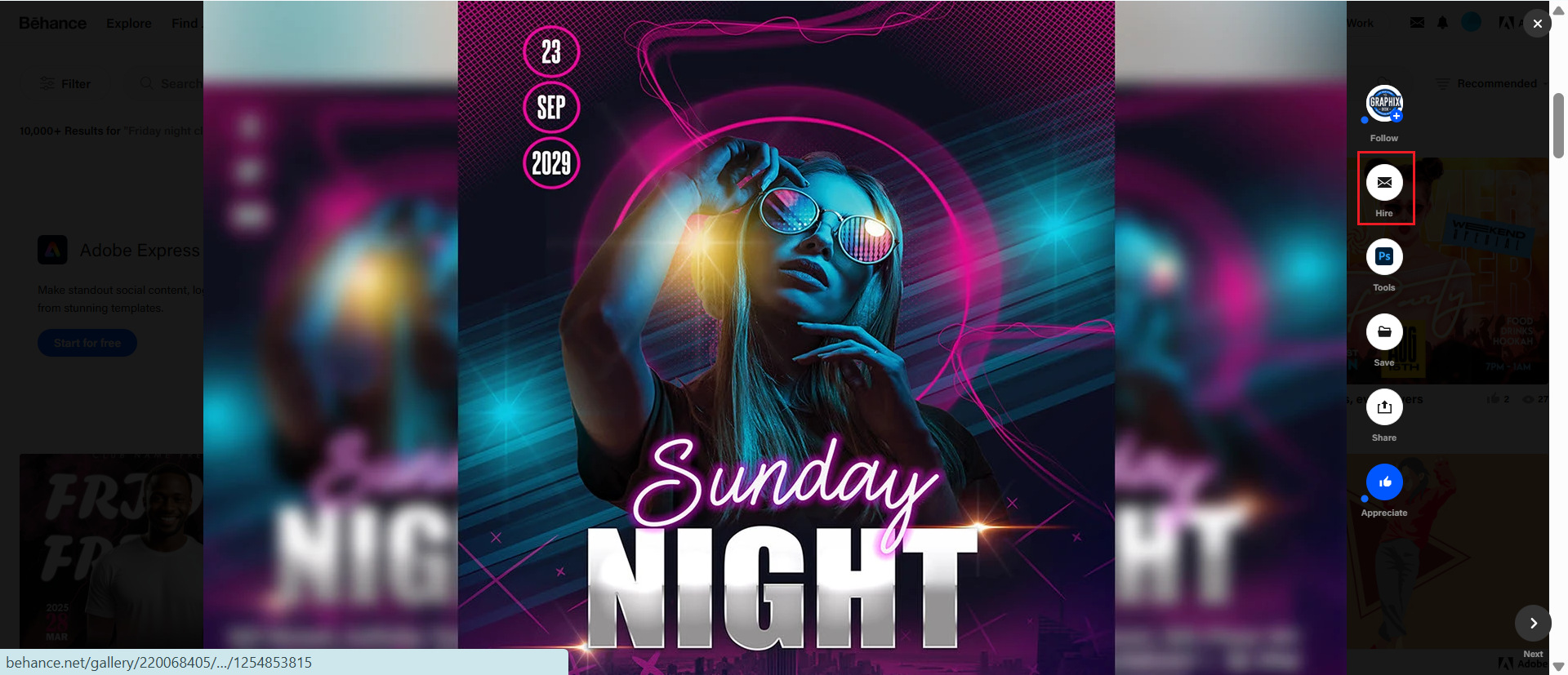 night club flyer design