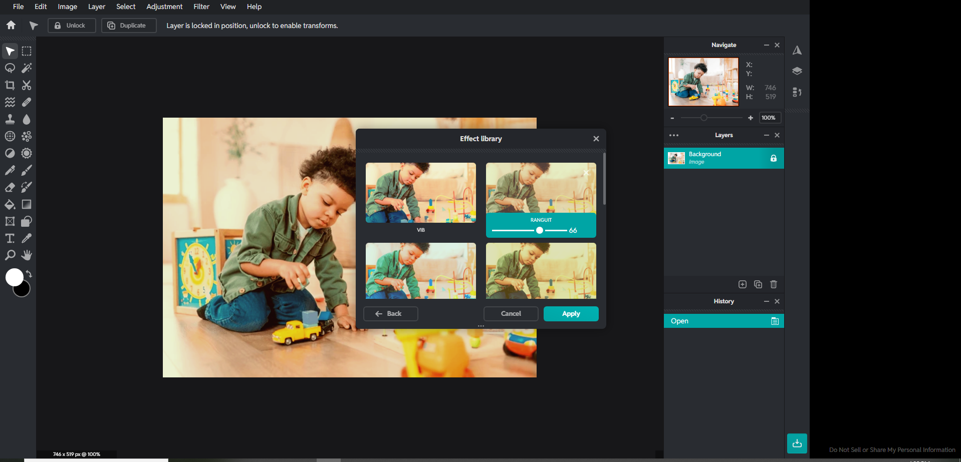 Select any from Ranguit or VIB effects
