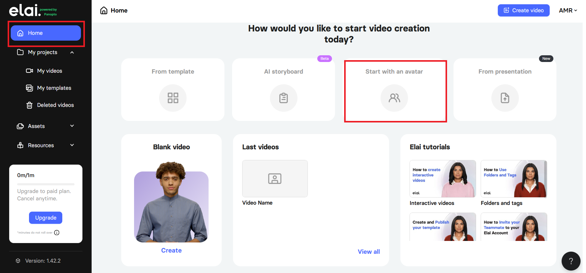 Choose the avatar option
