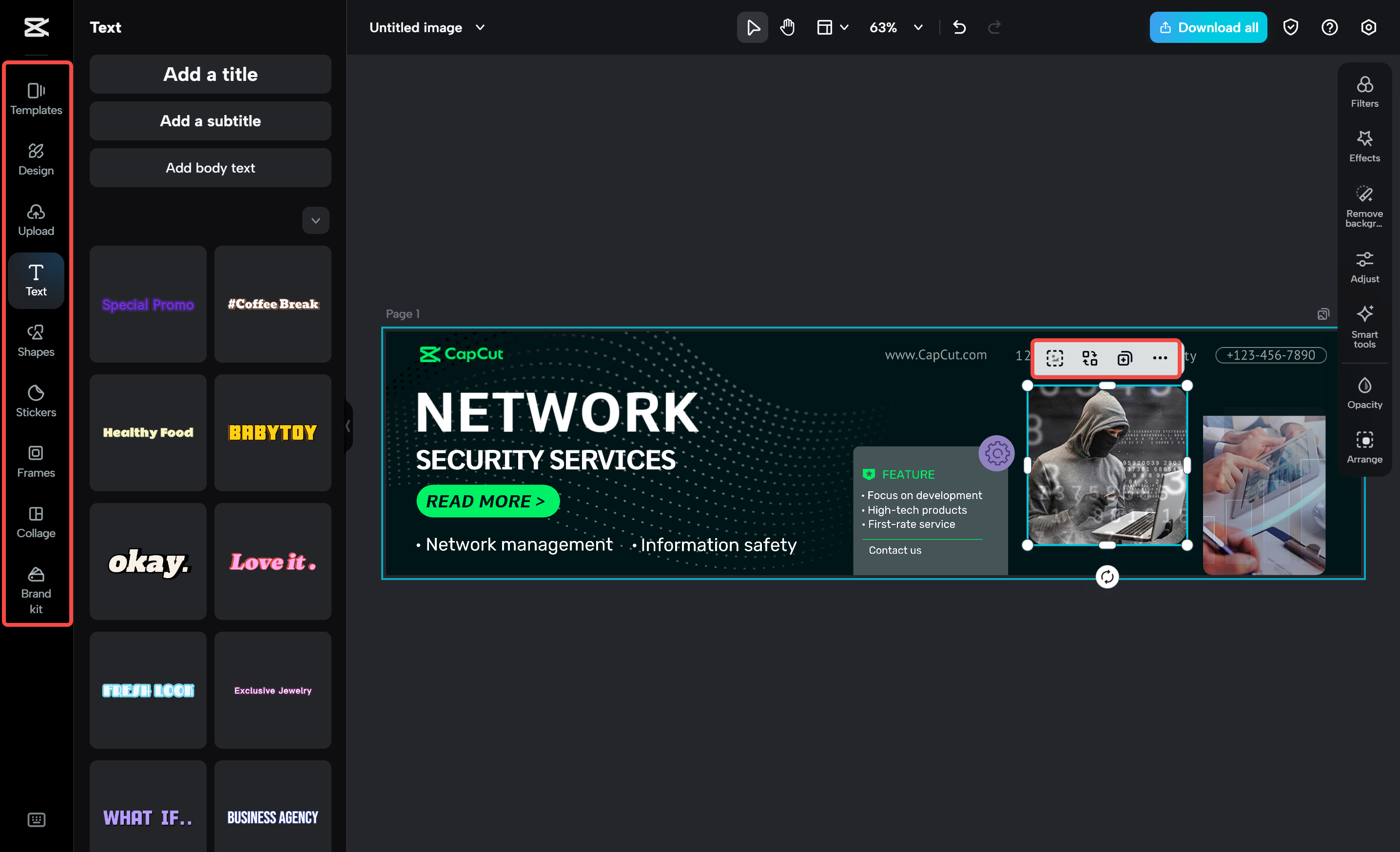 Editing the LinkedIn background in the CapCut desktop video editor