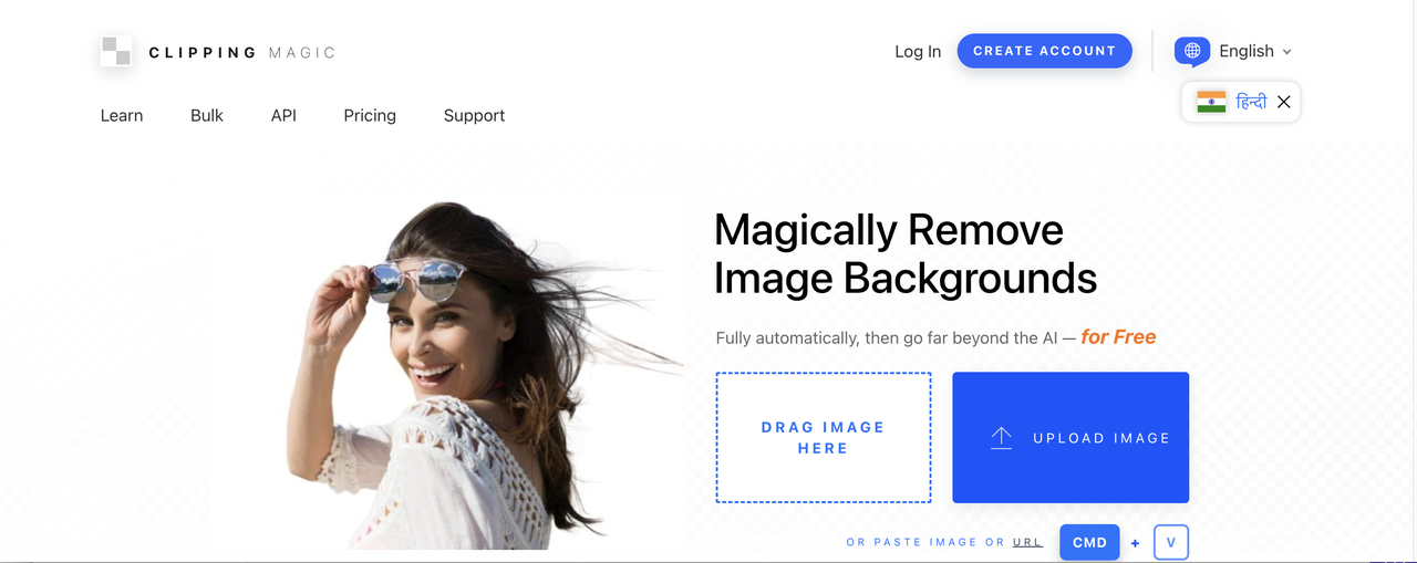 ผู้สร้างภาพโปร่งใสออนไลน์ Clipping Magic