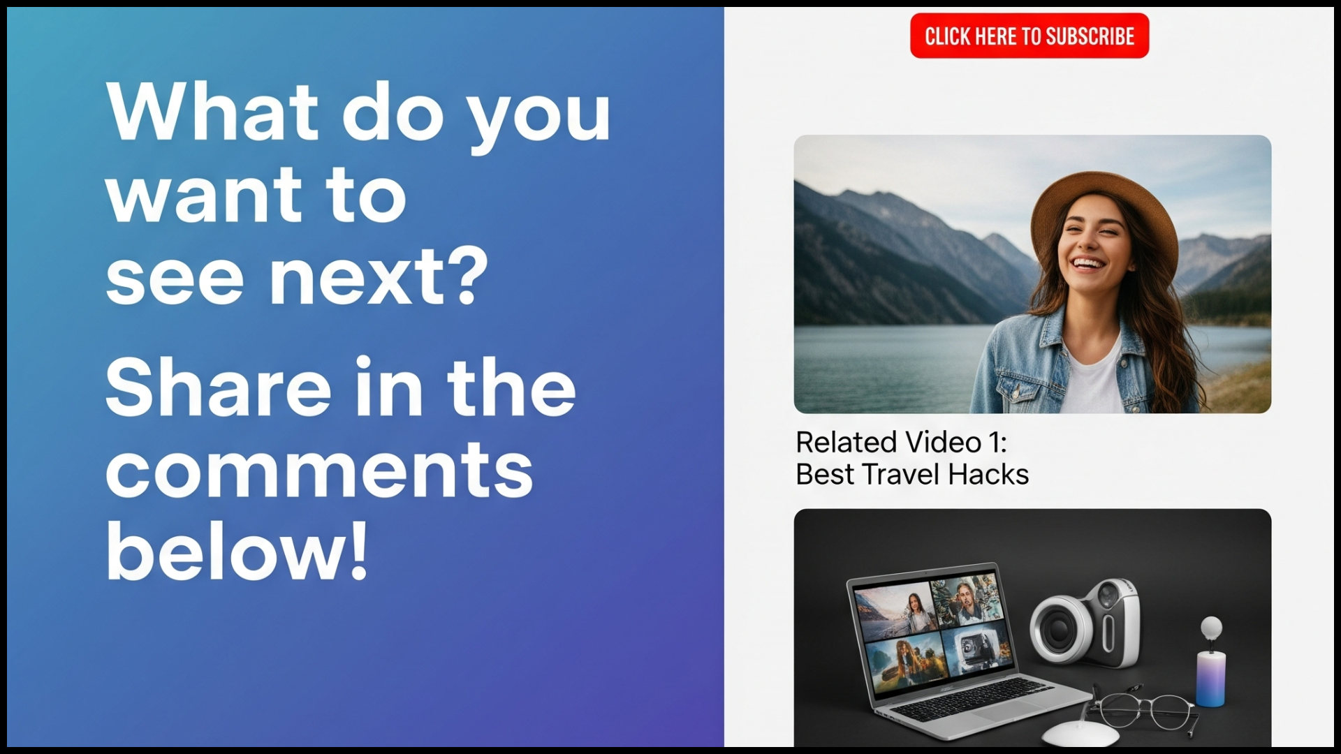 The comment-based ending screen