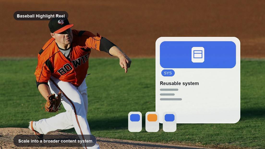 Baseball Highlight Reel Maker realistic image for scale into a broader content system