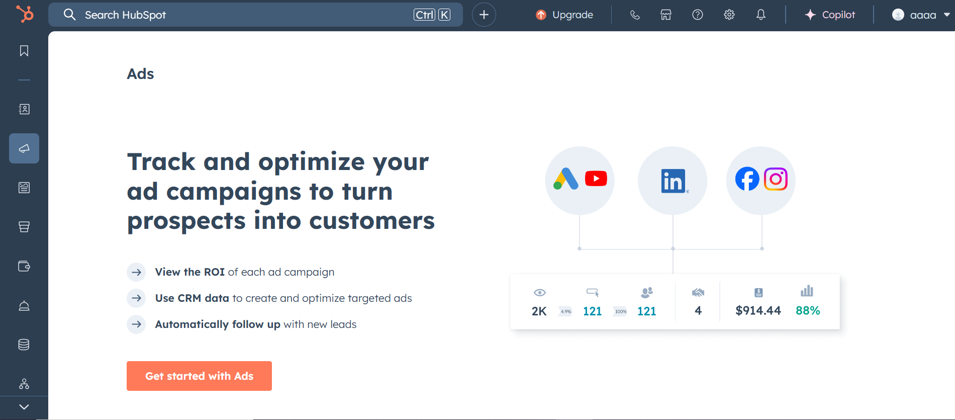 HubSpot - АІ рекламний відеогенератор