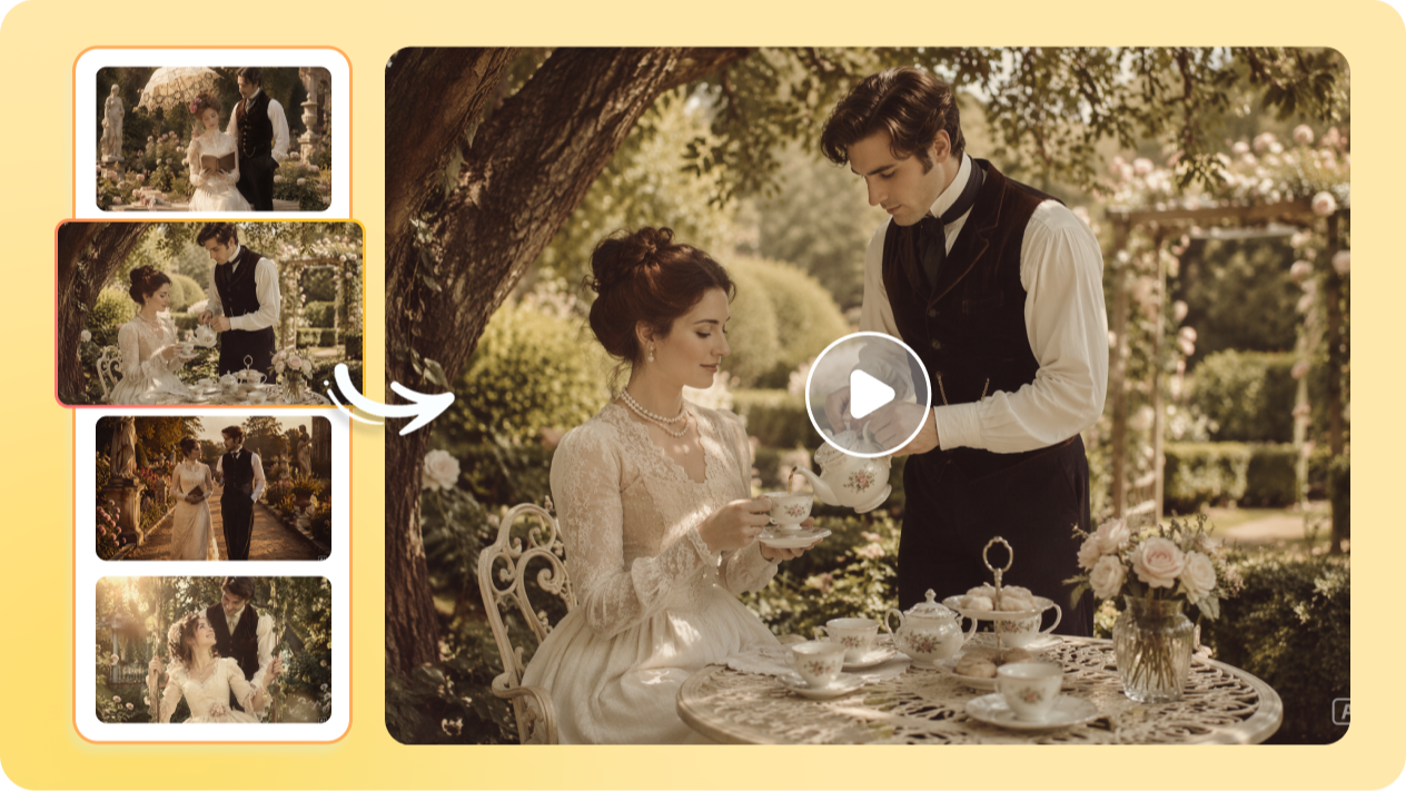 สร้างลำดับสตอรี่บอร์ดที่สมบูรณ์ด้วยหลายเฟรม