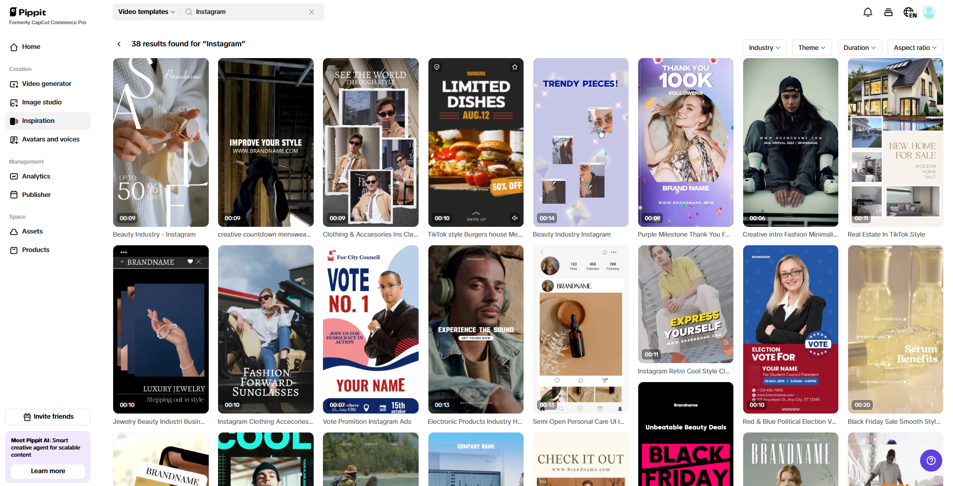 Customizable video templates