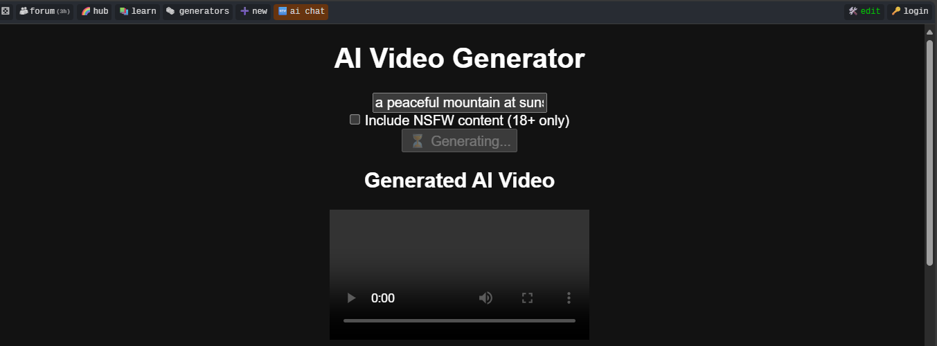 Generate AI Video