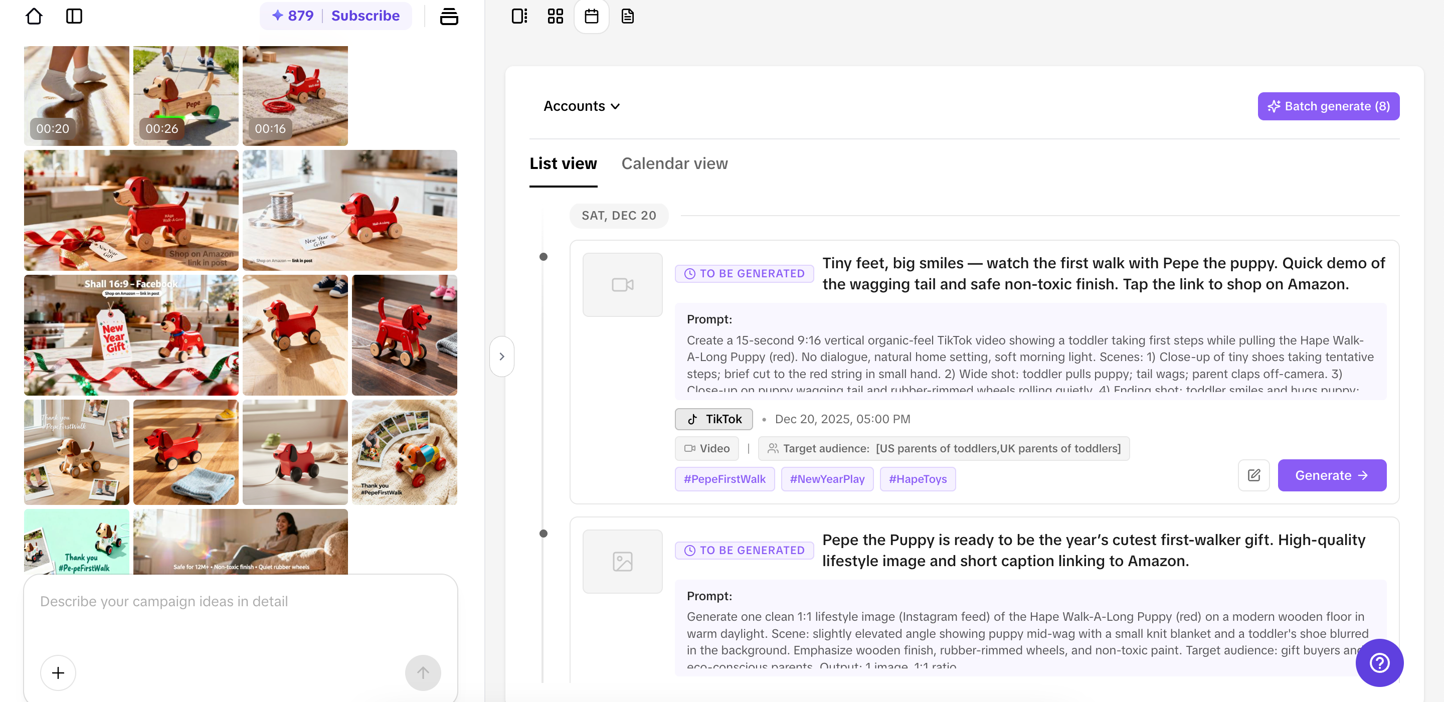 Paglulunsad ng mga kampanya gamit ang Pippit