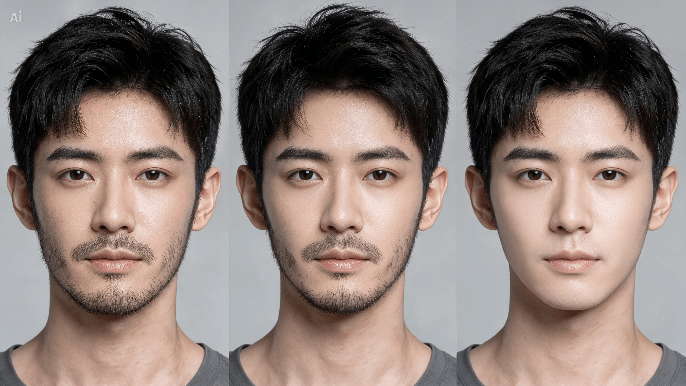 Preview clean shaven variations before finalizing