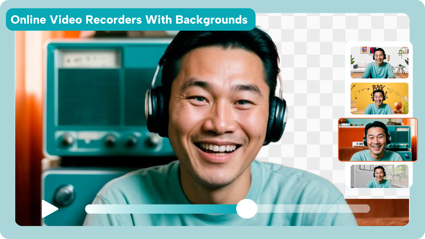 online video recorder with background