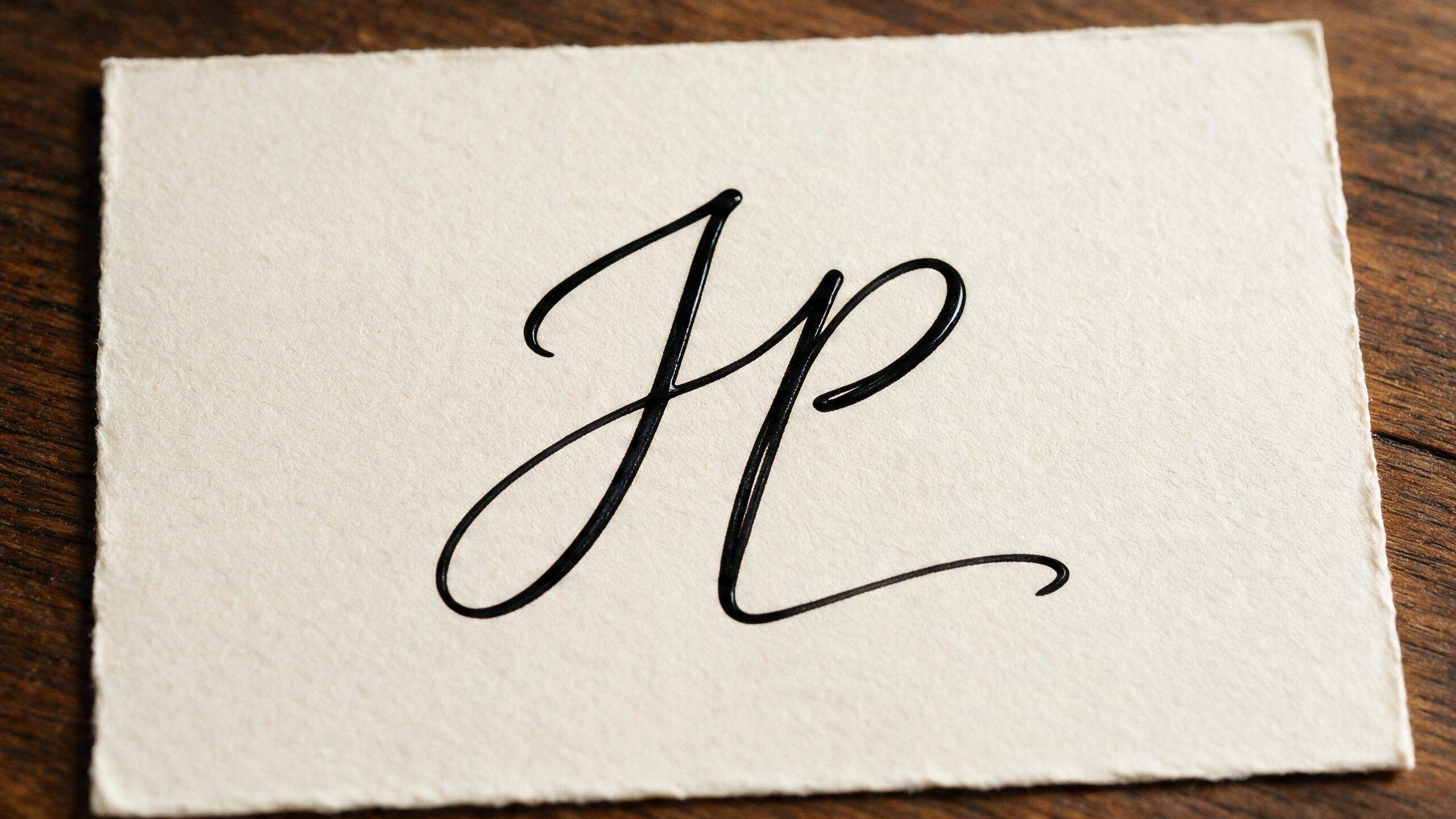 Prompt for a cursive signature using initials only