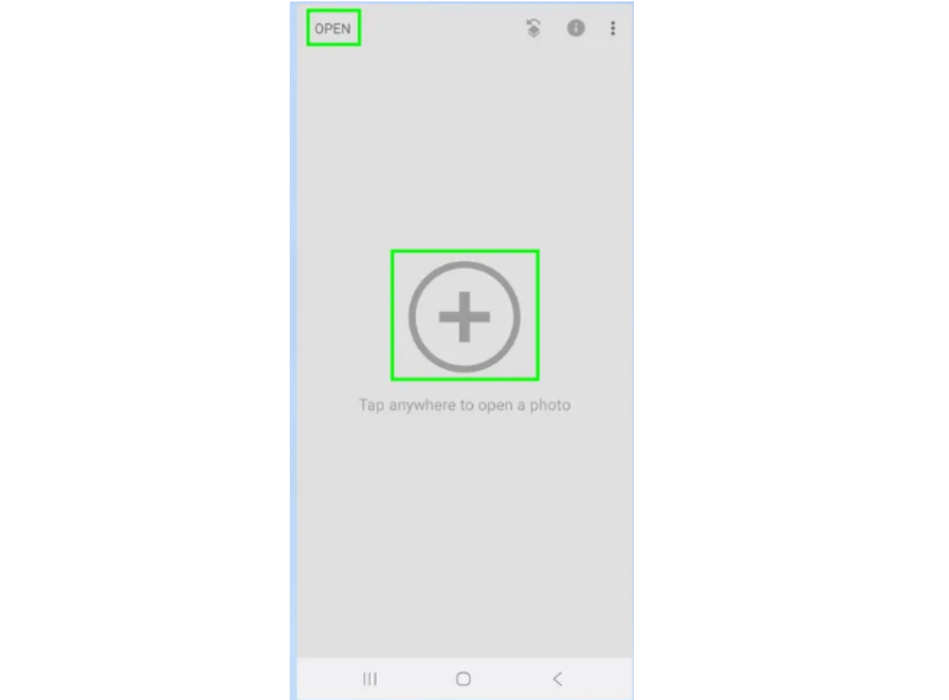 Opening the image in Pixlr editing software
