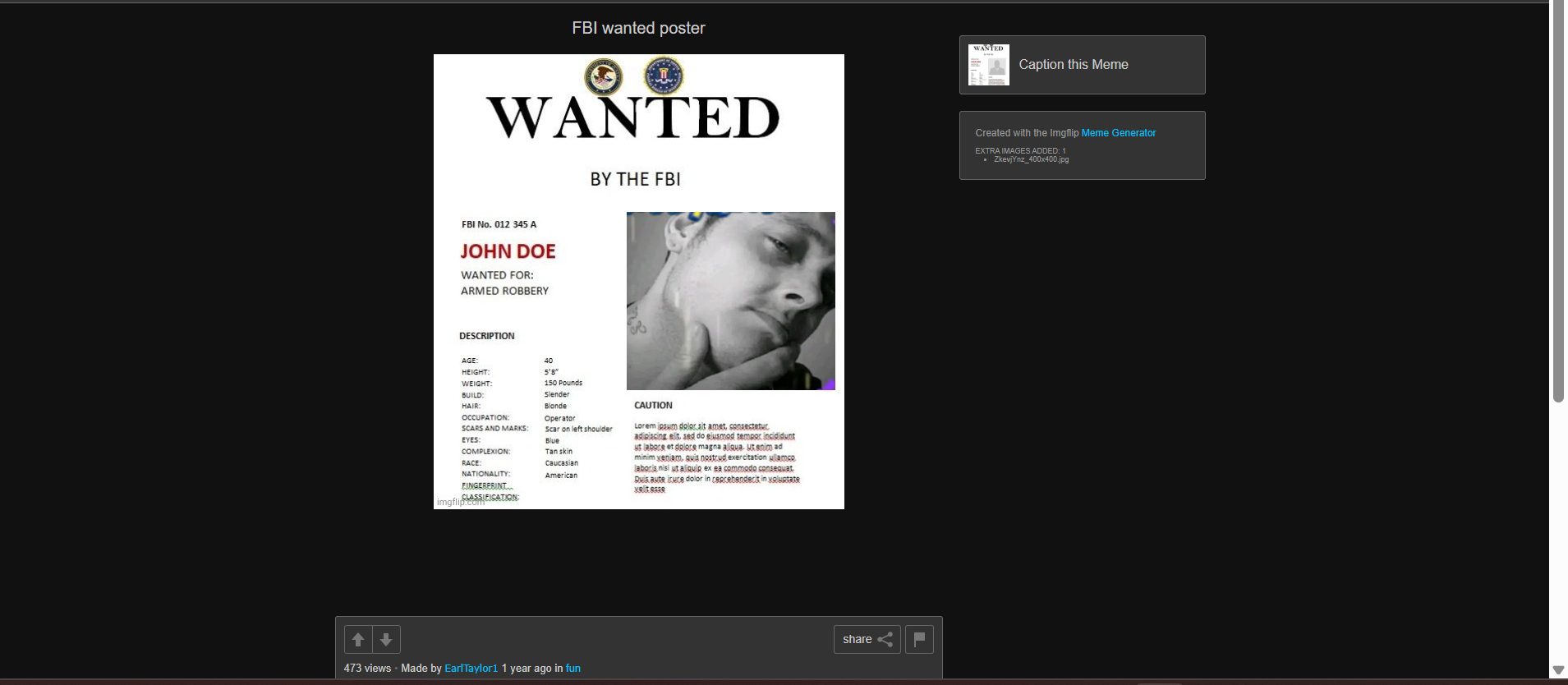 FBI meistgesuchte Postervorlage