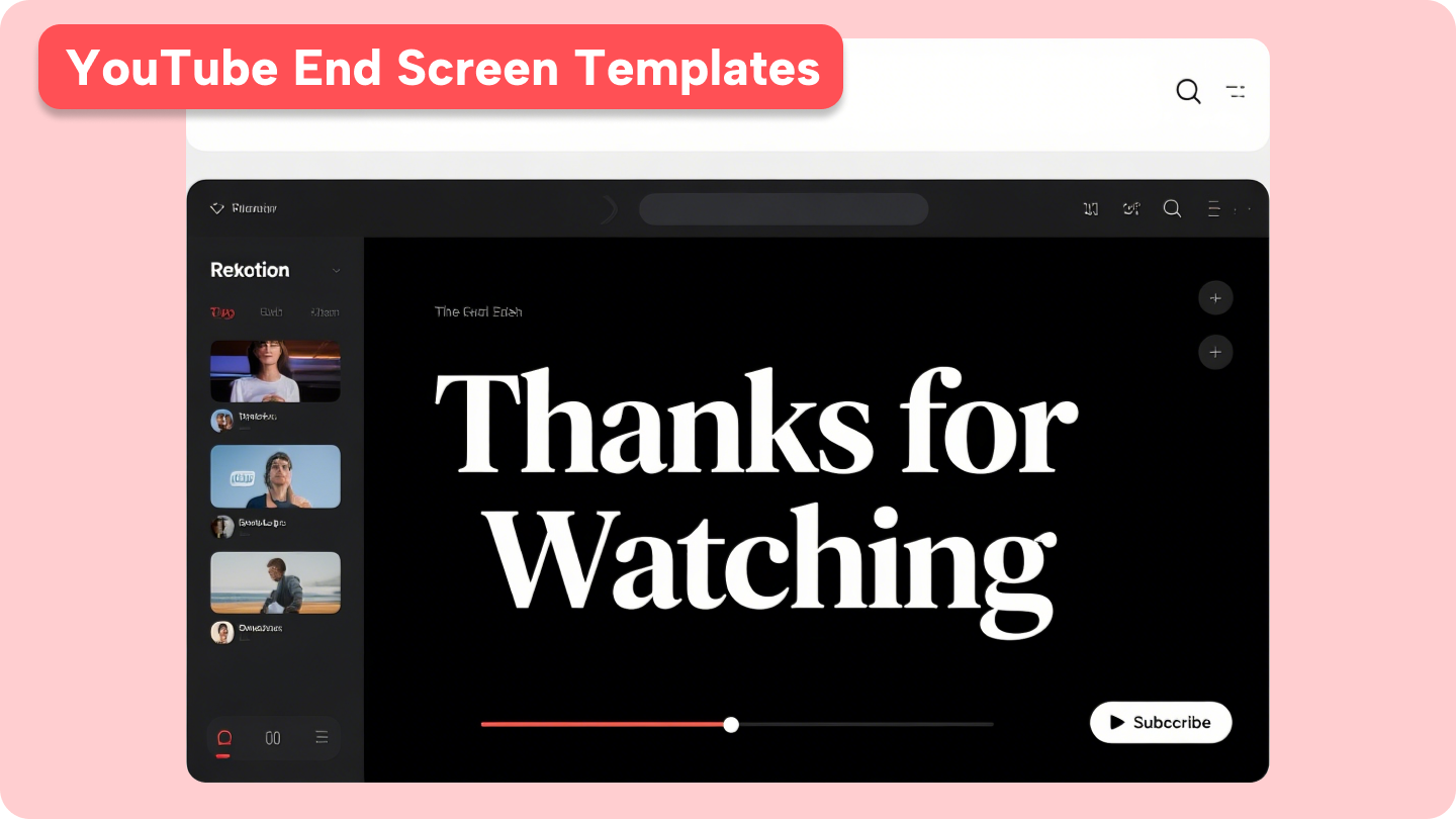 youtube end screen template