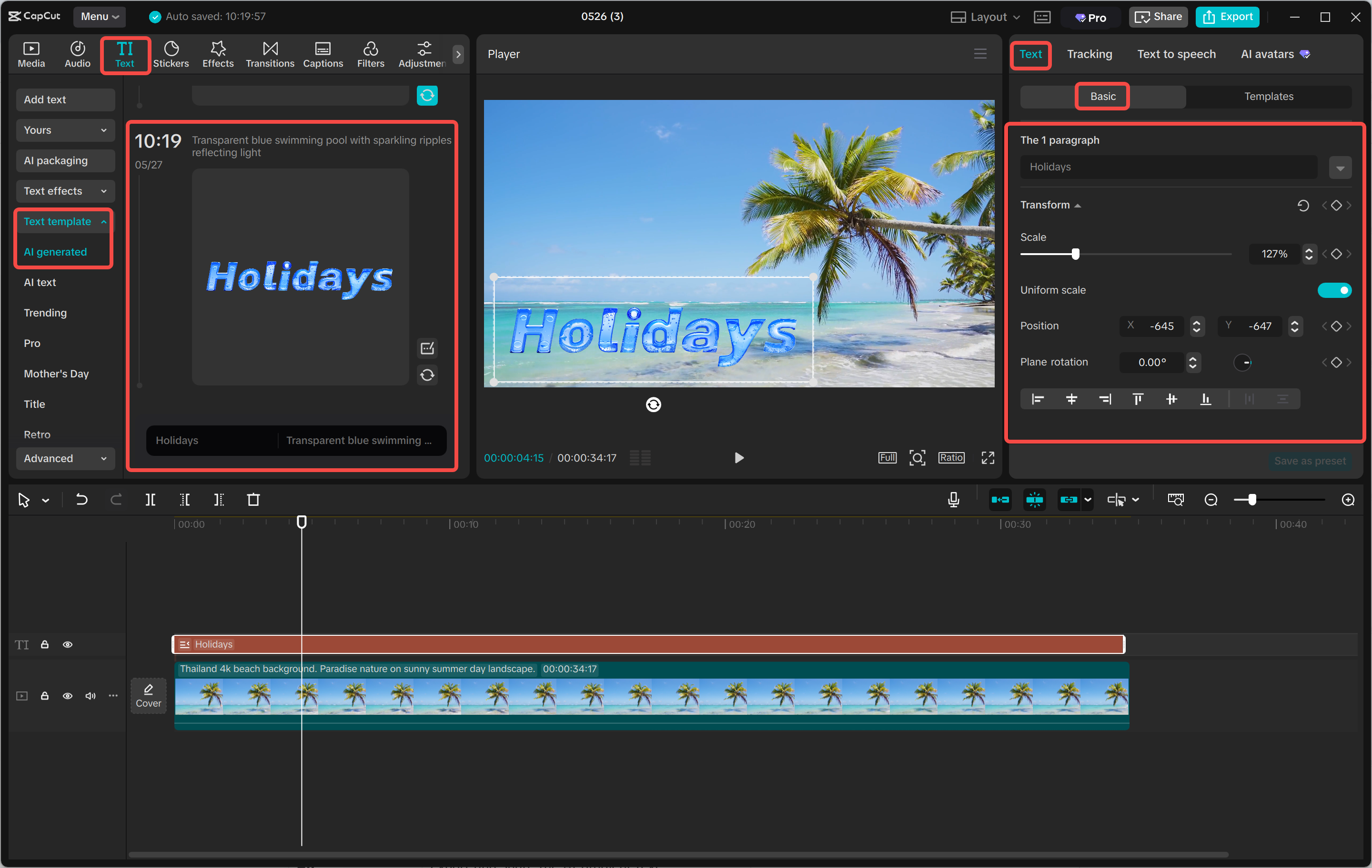 Create an AI gradient text effect