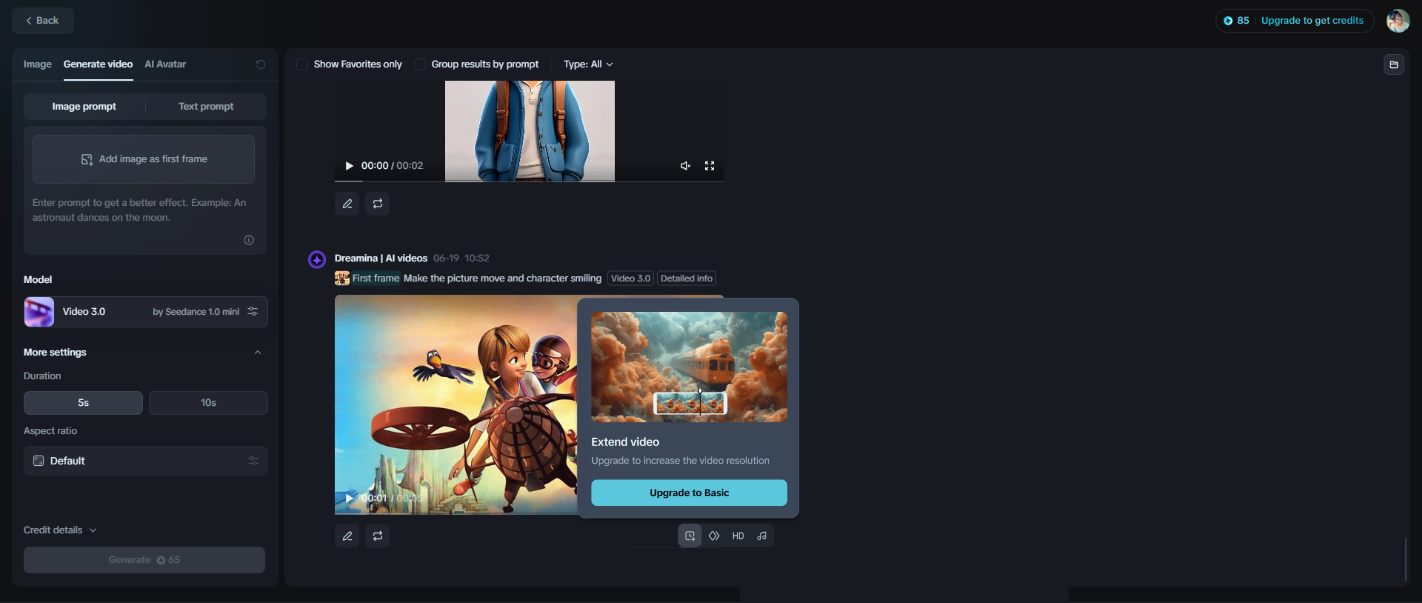 Extend video