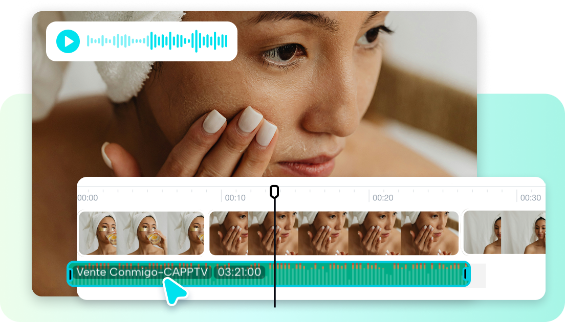 Automatically split the video and audio with AI