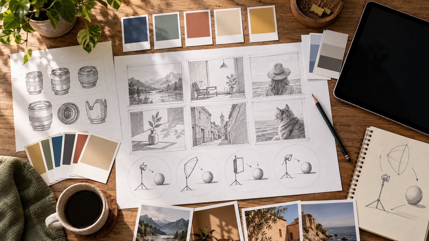 Guides d'invite : vue descendante d'un tableau de planification rapide avec blanc
