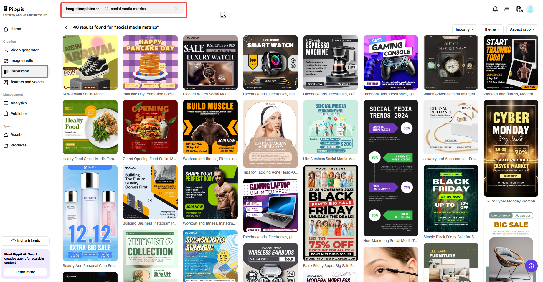 Sign up and access inspiration