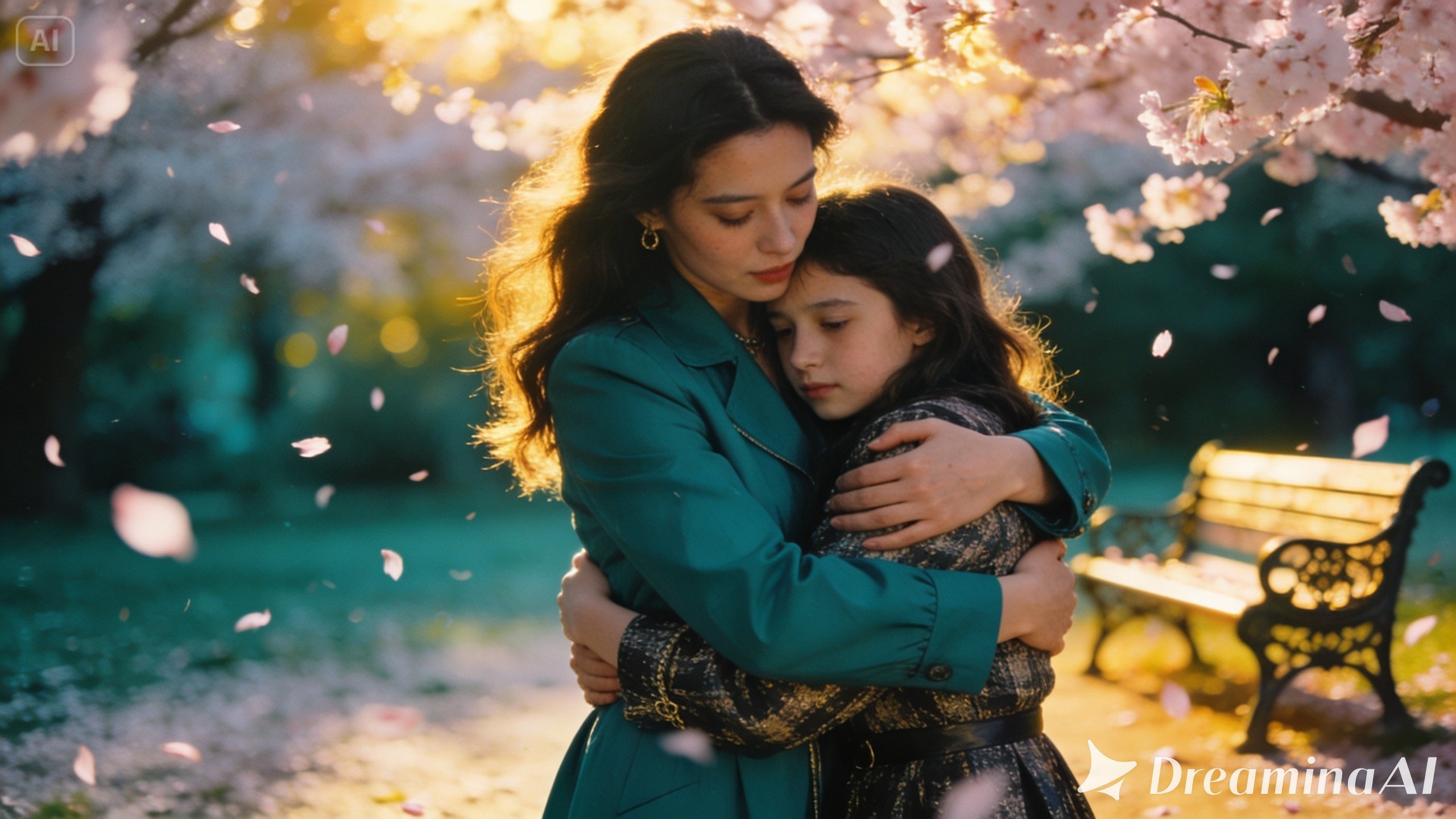 Culorile mărcii, sigla și o fotografie de familie s-au adaptat perfect într-un poster al mamei cu Dreamina.