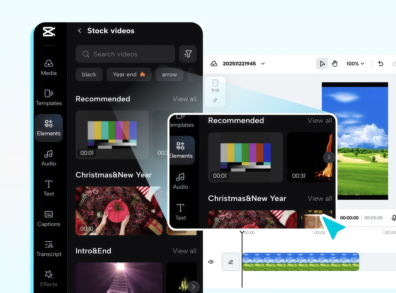 Edit videos with CapCut's effects