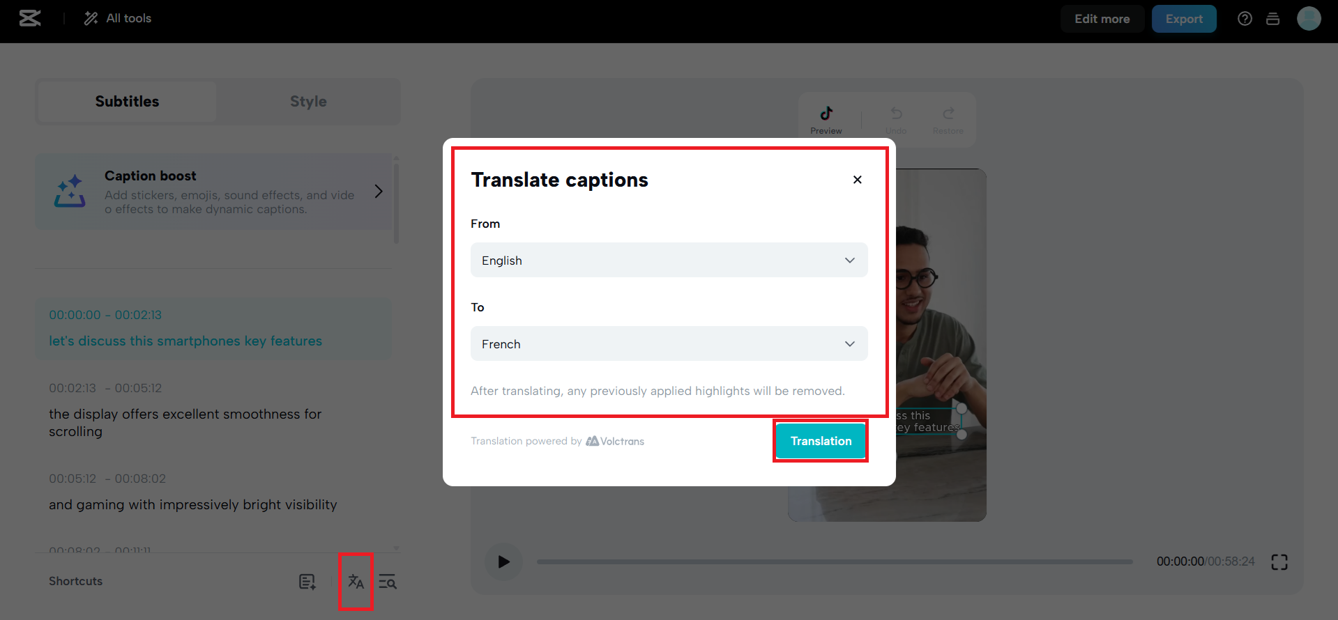 Multi-language support