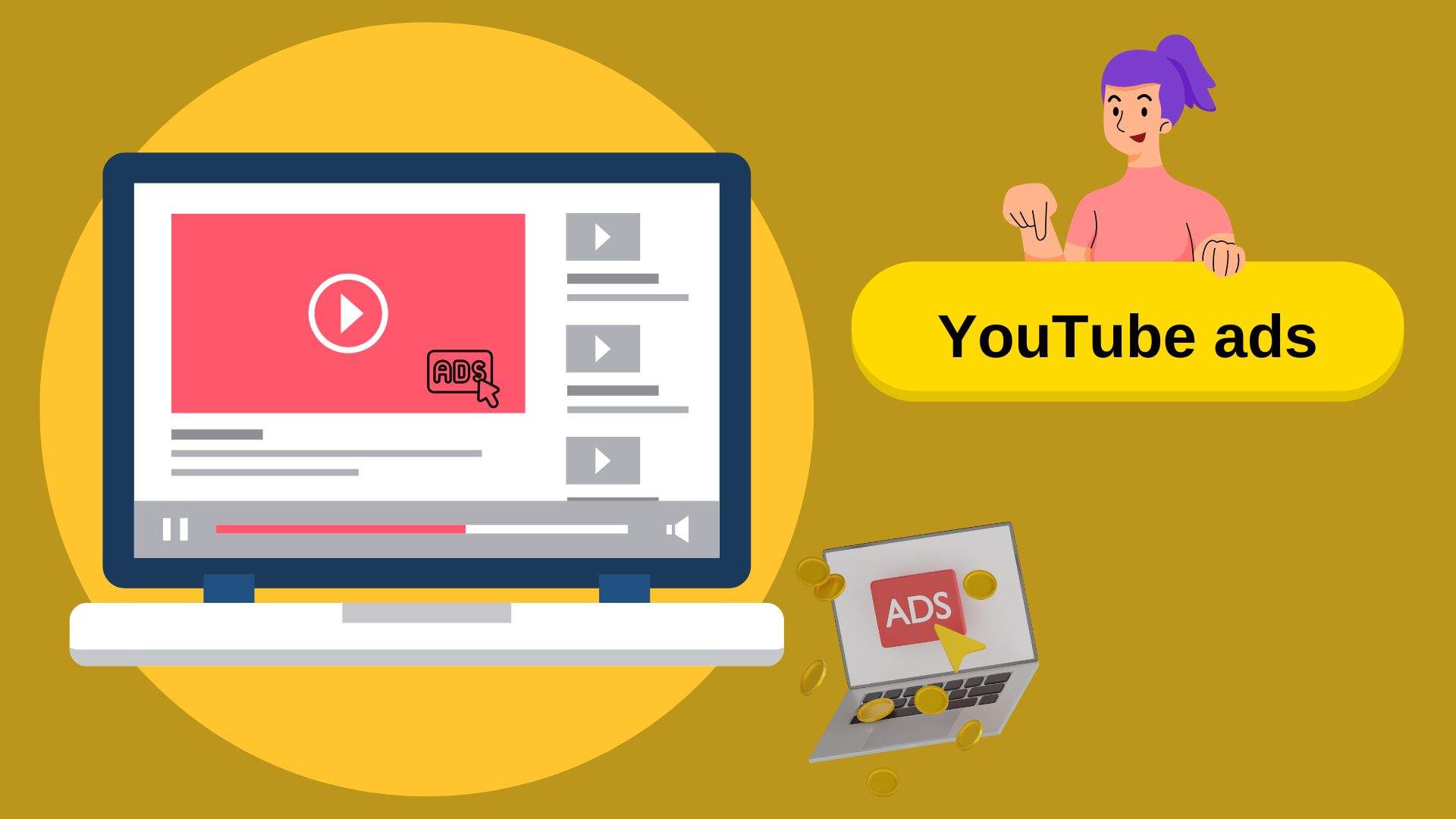 Using targeted YouTube ads provides potential viewers