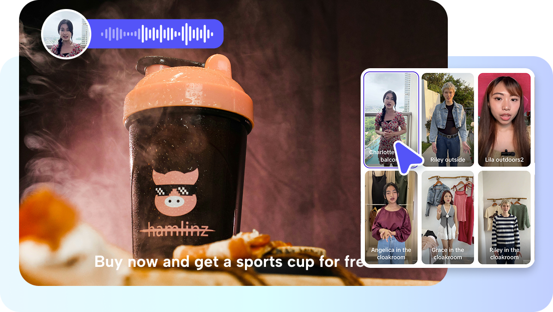 Example of an AI Avatar from Pippit delivering a tip within a software interface mockup, perhaps pointing to a UI element