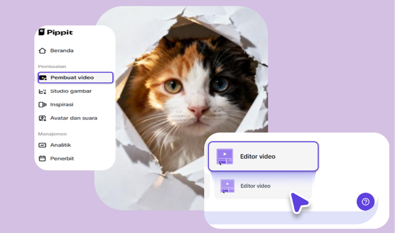 Pilih video yang akan diunggah dari menu.