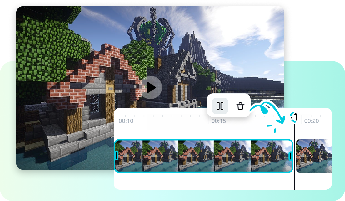 Alat pengeditan canggih untuk video Minecraft