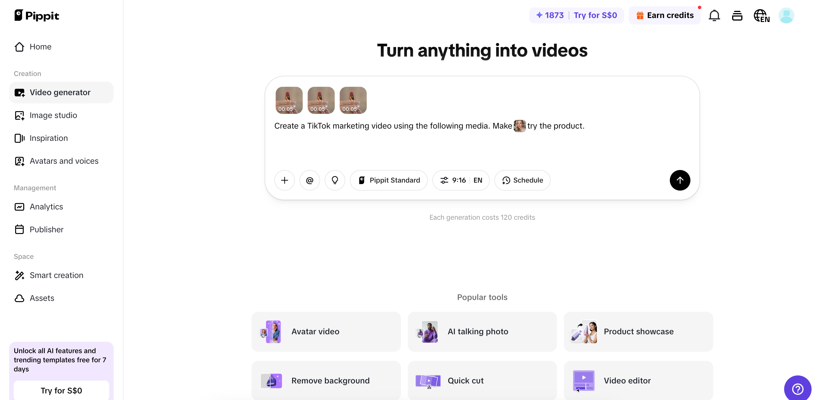 Generate your video