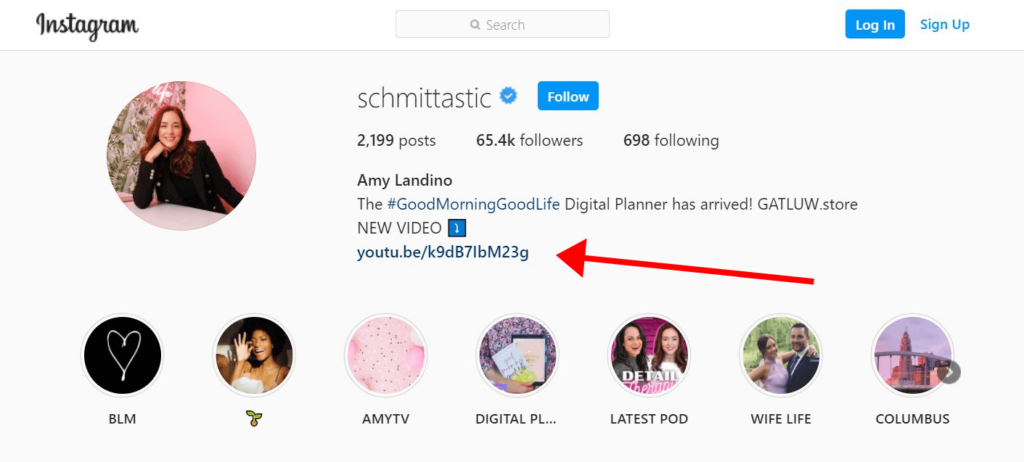 Promova o canal do YouTube no Instagram