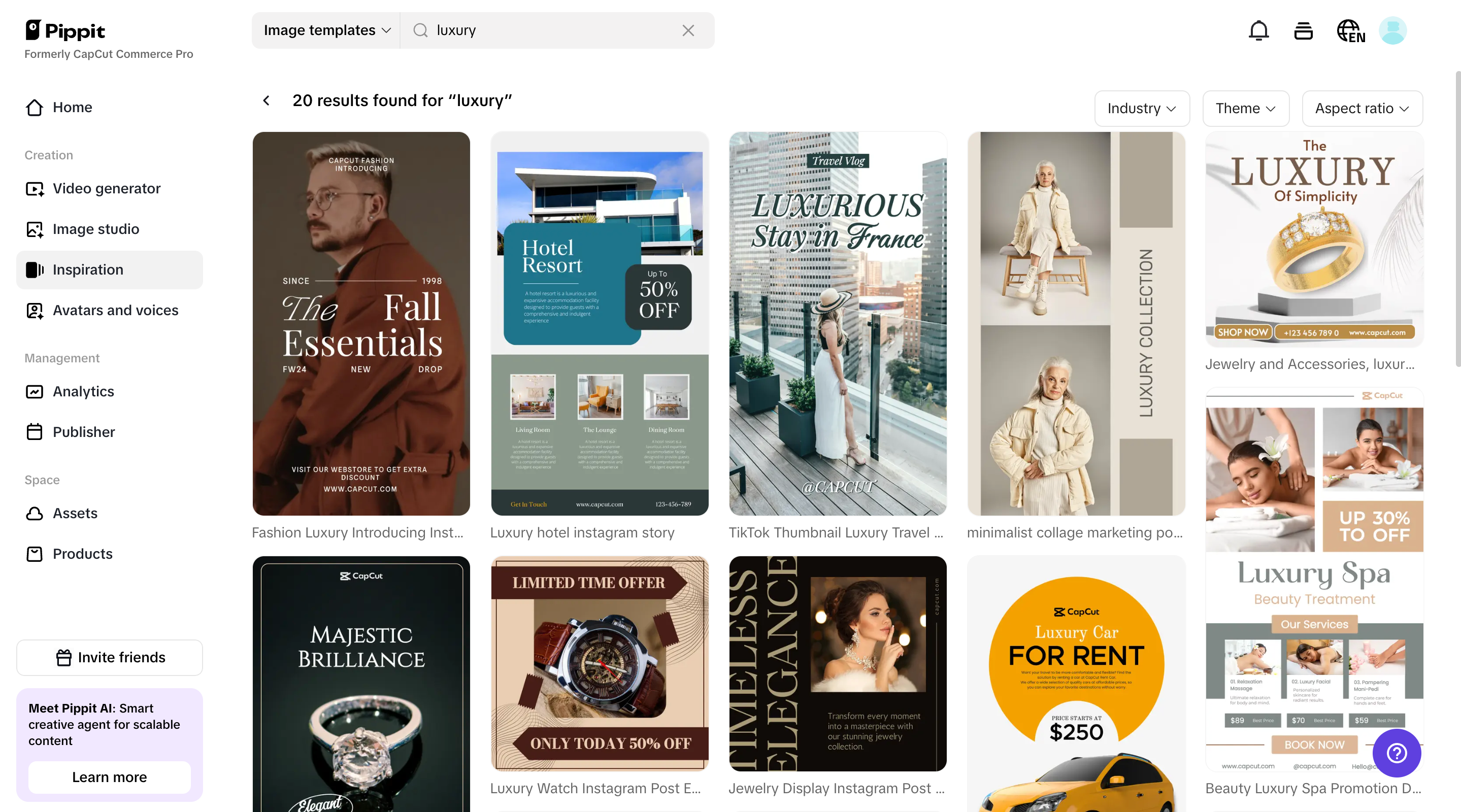 Naaangkop na mga template para sa trending na nilalaman
