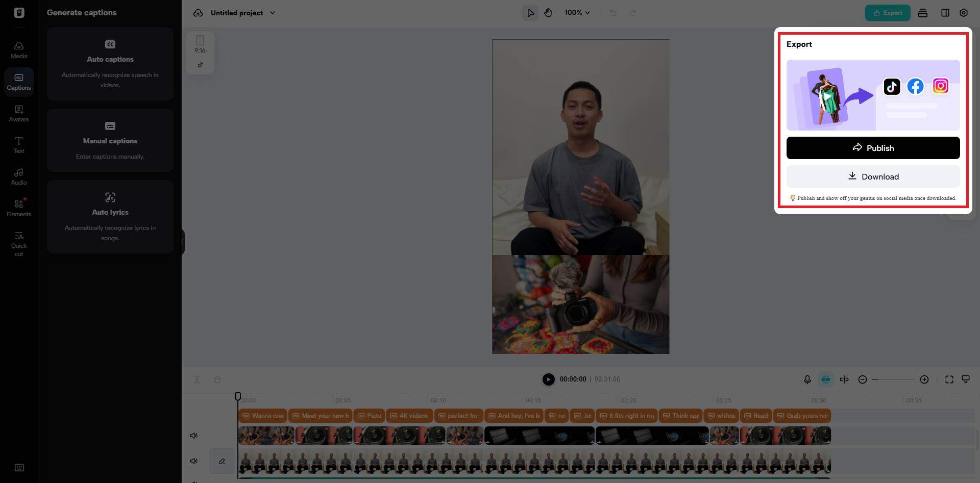 Export your video