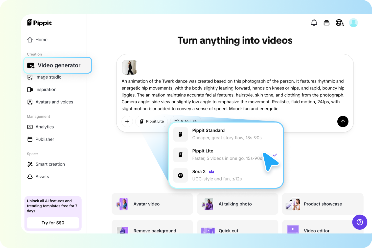 Ouvrez le générateur de vidéos