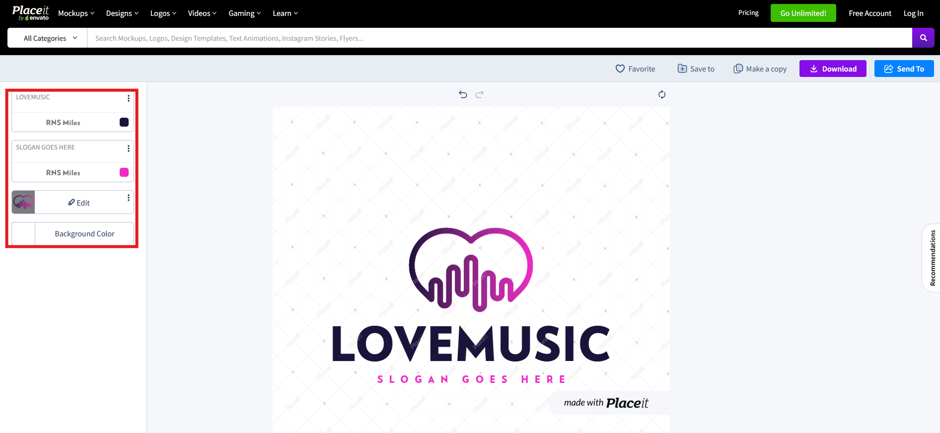 Sesuaikan reka bentuk templat