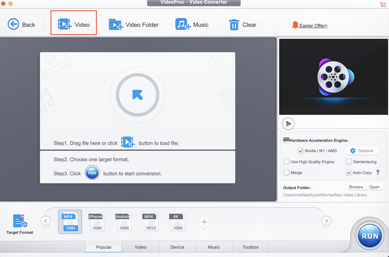 VideoProc Converter import file