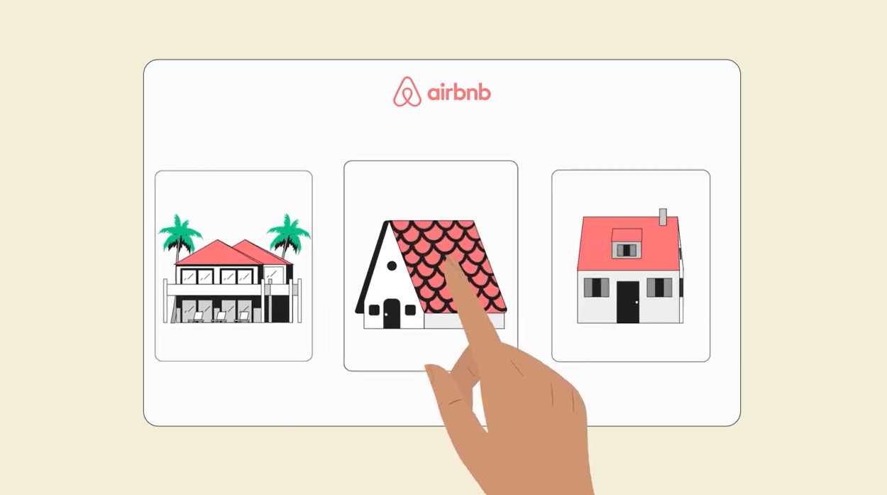 Airbnbs 3D-Erklärungsvideo für Reisende und Immobilienbesitzer