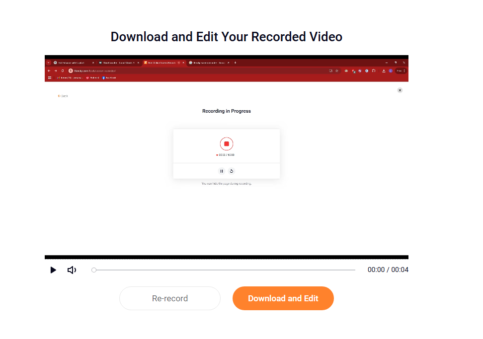 Recording and saving the video