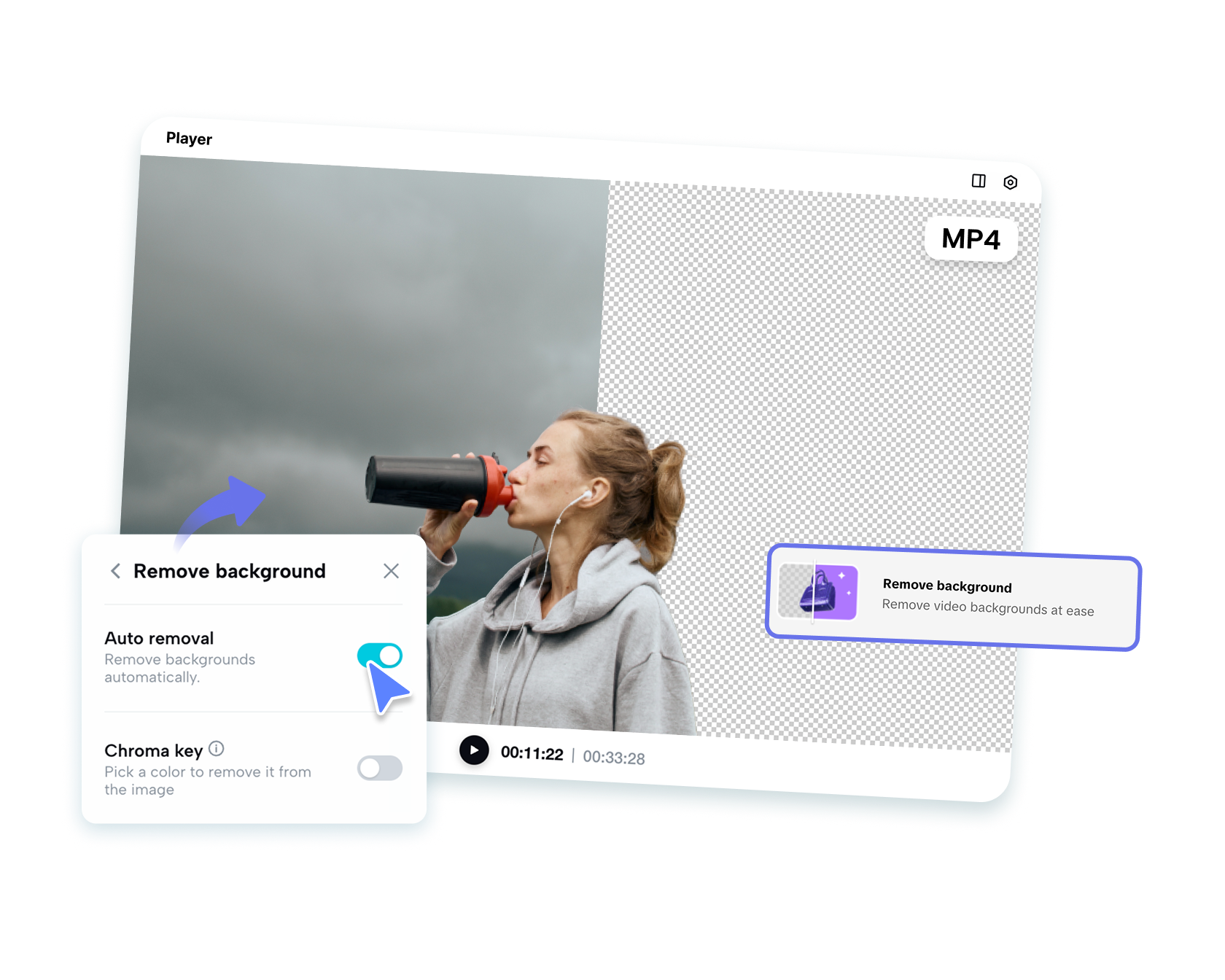 Free Online Video Background Remover trabalhos 