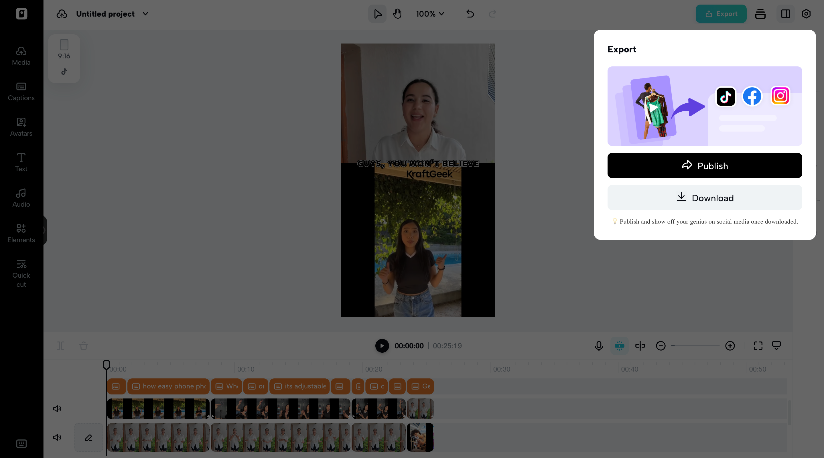Export your video