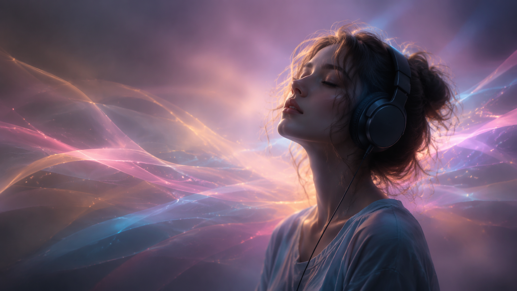 Dreamina Estética Spotify Fondo Foto Aviso rápido ejemplo 6: Retrato de gradiente de ensueño