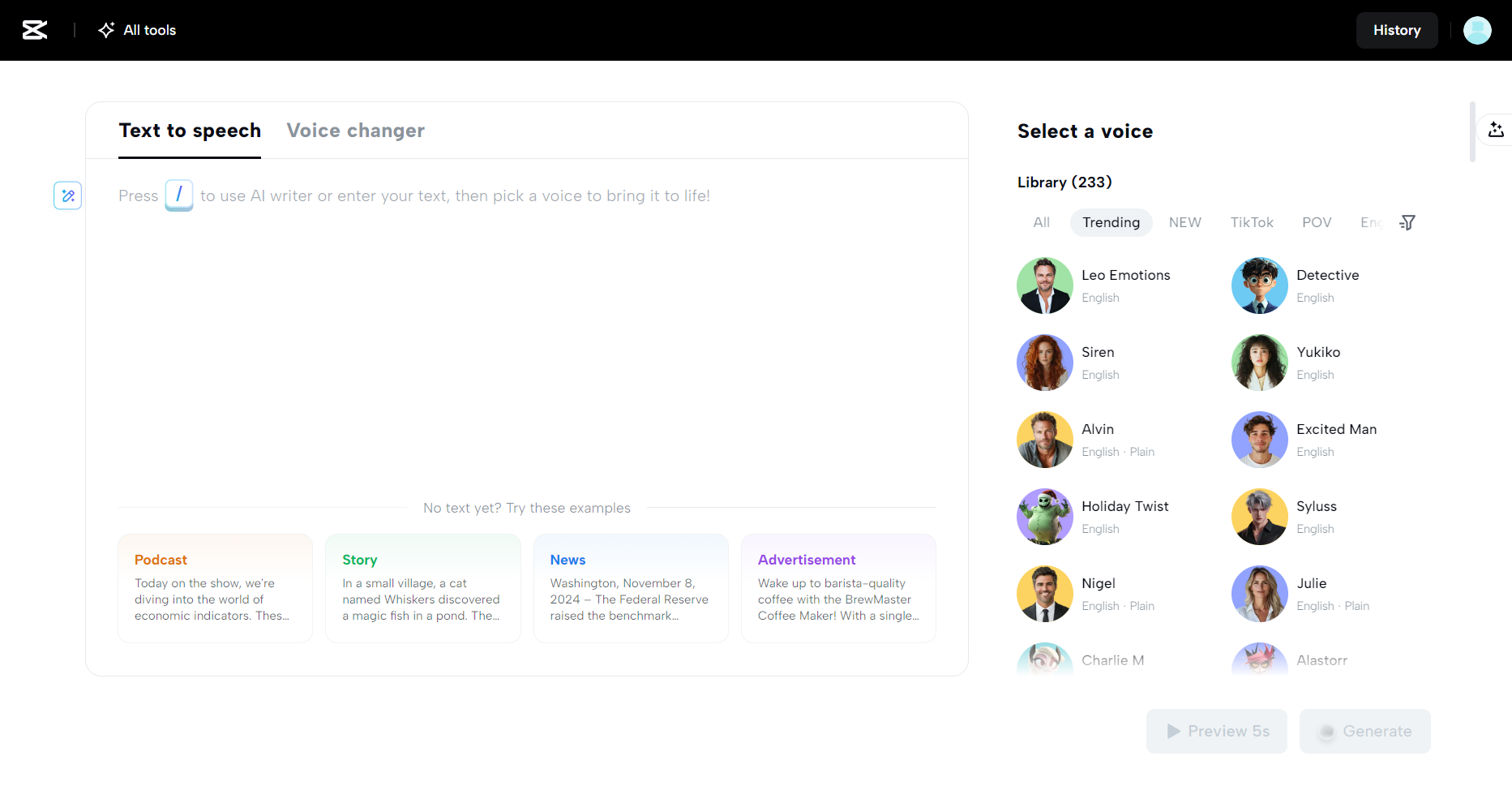 Text-zu-Sprache-Funktion