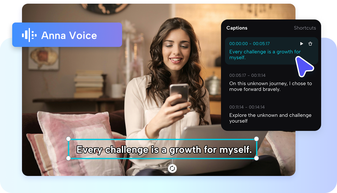 Seamless integration of text into videos