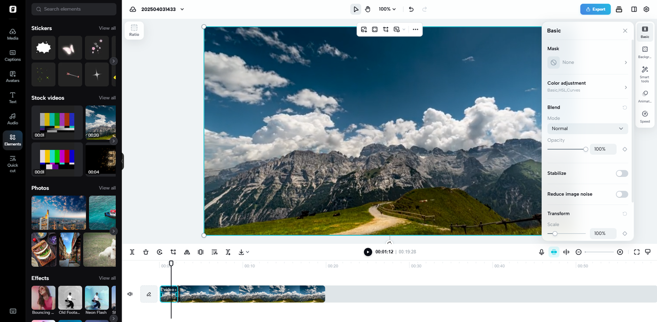 Powerful video editing tools
